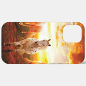 Pferde bei Sonnenuntergang Kissen Case-Mate iPhone Hülle (Rückseite (Horizontal))