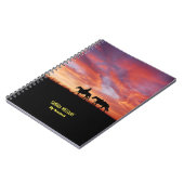 Pferde bei Sonnenuntergang personalisierter Name Notizblock (Linke Seite)