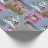 Pferde beim Baden Geschenkpapier (Ecke)