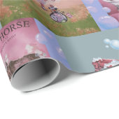 Pferde beim Baden Geschenkpapier (Rolleneckpunkt)