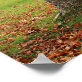 Pferde, Berge, Herbstposter Poster (Ecke)