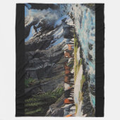 Pferde, Bergflüsse, Federfohlen, kartographiert Fleecedecke (Vorderseite)