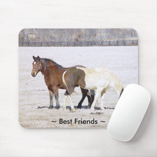 Pferde Beste Freunde Mousepad (Mit Mouse)