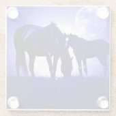 Pferde & Blue Night Glasuntersetzer (Rückseite)