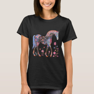Pferde Blume Reiten Reiten Reiten T-Shirt