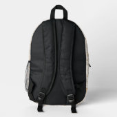 Pferde Blumenmuster Bedruckter Rucksack (Rückseite)