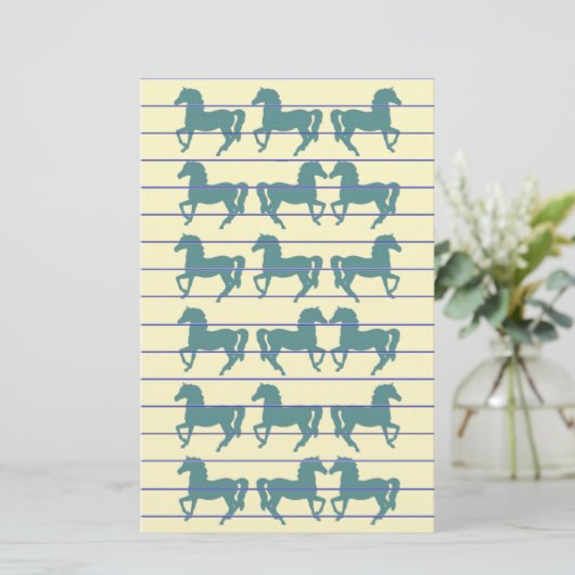 Pferde Briefpapier (Stehend Vorderseite)