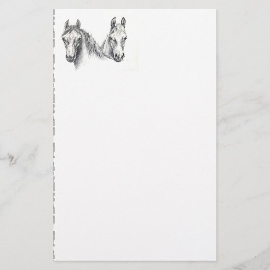 Pferde Briefpapier (Vorderseite)