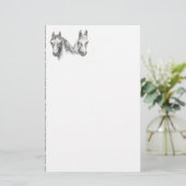 Pferde Briefpapier (Stehend Vorderseite)