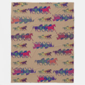 Pferde Brownish Fleecedecke (Vorderseite)