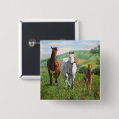 Pferde Button (Vorne & Hinten)