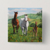 Pferde Button (Vorderseite)