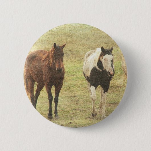 Pferde Button (Vorderseite)