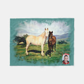Pferde/Cabalos/Horses Fleecedecke (Vorderseite (Horizontal))