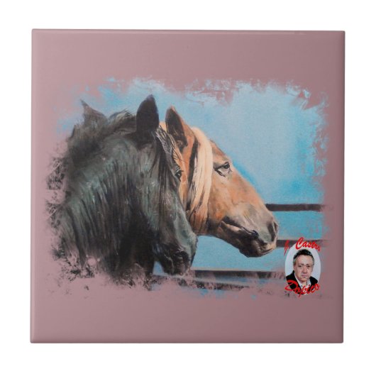 Pferde/Cabalos/Horses Fliese (Vorderseite)