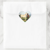 Pferde/Cabalos/Horses Herz-Aufkleber (Tasche)