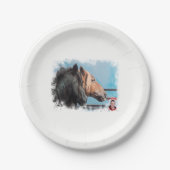 Pferde/Cabalos/Horses Pappteller (Vorderseite)