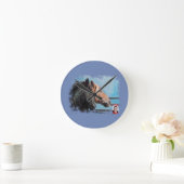 Pferde/Cabalos/Horses Runde Wanduhr (Zuhause)