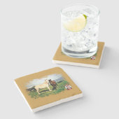 Pferde/Cabalos/Horses Steinuntersetzer (Seitenansicht)