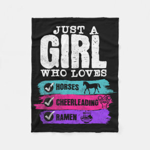 Pferde Cheerleading Ramen Nur Ein Mädchen Das Lila Fleecedecke