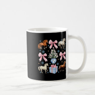 Pferde Coquette Bow Weihnachtspferde Bauer Cowgirl Kaffeetasse