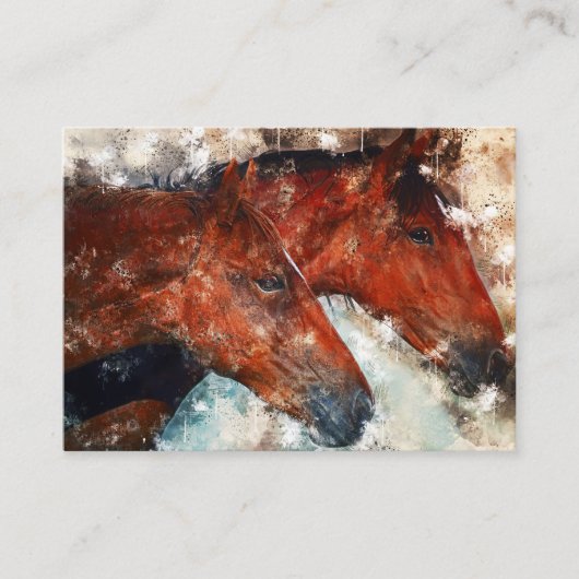 Pferde Couple Visitenkarte (Vorderseite)