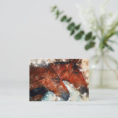 Pferde Couple Visitenkarte (Stehend Vorderseite)