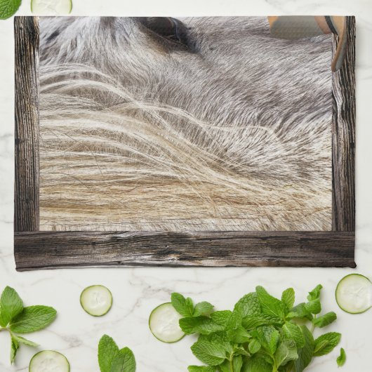 Pferde Cowboy Boots Cowboy Hat Rustic Barboard Geschirrtuch (Gefaltet)