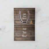 Pferde Cowboy Boots Cowboy Hat Wagon Wheel Dankeskarte (Innenseite)