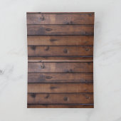 Pferde Cowboy Boots Rustic Barn Board Dankeskarte (Innenseite)