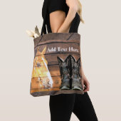 Pferde Cowboy Boots Rustic Barn Board Tasche (Von Nahem)