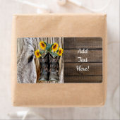 Pferde Cowboy Boots Sonnenblumen (Insitu)