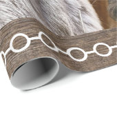 Pferde Cowboy Boots Sonnenblumen Barn Board Geschenkpapier (Rolleneckpunkt)