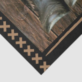 Pferde Cowboy Boots Sunflowers Rustic Barn Board Seidenpapier (Ausschnitt)