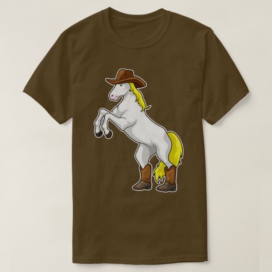 Pferde Cowboy Boots T-Shirt (Design vorne)