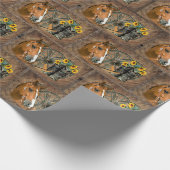 Pferde Cowboy Boots Wagon Wheel Rustikaler Stallho Geschenkpapier (Ecke)