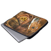 Pferde Cowboy Hat Lasso Sonnenblume Rustikales Bar Laptopschutzhülle (Vorne Knopf)