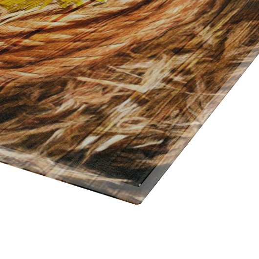 Pferde Cowboy Hat Lasso Sonnenblume Rustikales Bar Schneidebrett (Ecke)