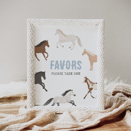 Pferde Cowboy Reittiere Geburtstagsfavoriten Zeich Poster