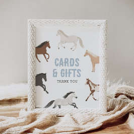 Pferde Cowboy Reittiere Geburtstagskarten und Gesc Poster