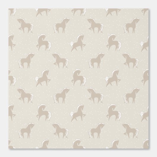 Pferde creme beige tapete (Vorderseite)