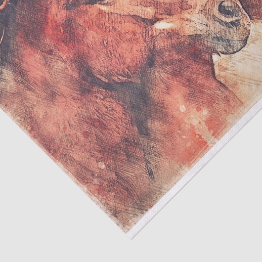 Pferde Dekoupage, Collage oder Gewebepapier. Seidenpapier (Ausschnitt)