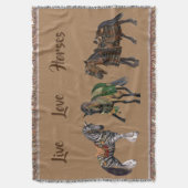 Pferde der Live-Liebe Decke (Vorderseite Vertikal)