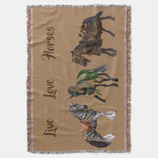 Pferde der Live-Liebe Decke (Vorderseite Vertikal)