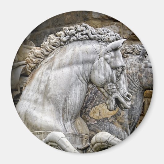 Pferde der Neptun Statue Italien Magnet (Vorne)