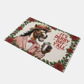 Pferde Derby Tag inspirierter Fußmatte  (Schrägansicht)