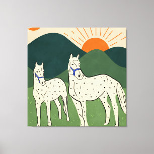 Pferde des Highlands Leinwanddruck