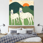 Pferde des Highlands Leinwanddruck (Insitu (Schlafzimmer))