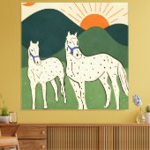 Pferde des Highlands Leinwanddruck (Insitu (Wohnzimmer))