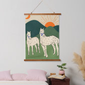 Pferde des Highlands Wandteppich Mit Holzrahmen (Schlafzimmer)